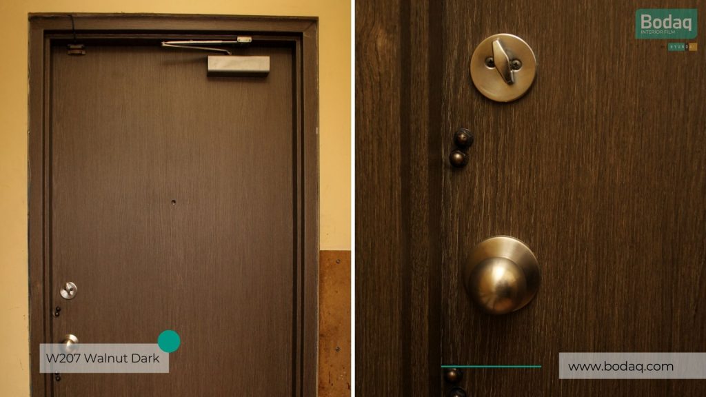 W207 Walnut Dark Wood Interior Film - Standard Wood Collection 9 Doors Refinished with W207 Walnut Dark