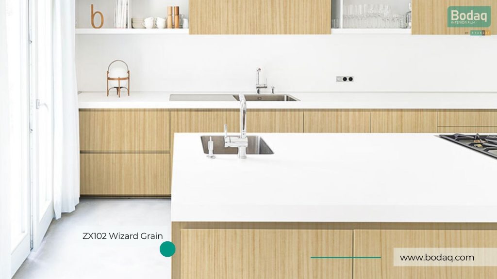 Kitchen Refinished with ZX102 Wizard Grain
