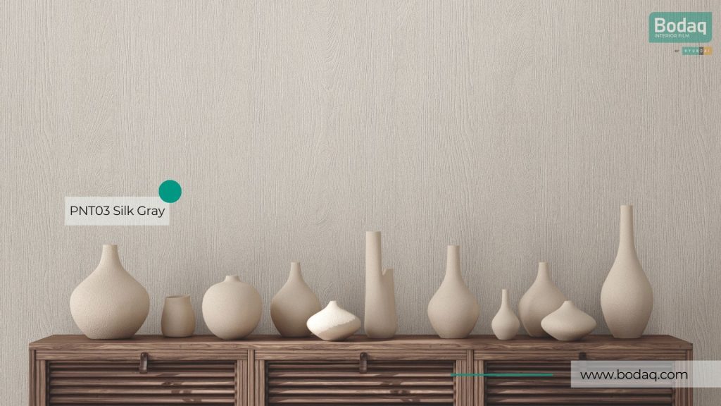 PNT03 Silk Gray Interior Film - Premium Painted Wood Collection 8 Wall Refinished with PNT03 Silk Gray
