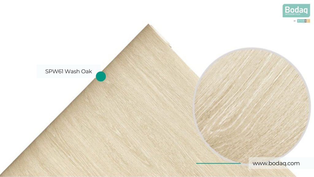 SPW61 Wash Oak Interior Film - Origin Wood Collection 11 SPW61 Roll Close-up and Zoom-in