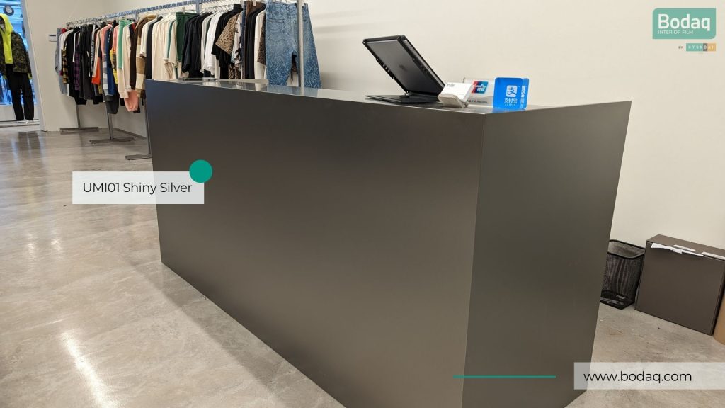 UMI01 Shiny Silver - Metal Collection 11 Cashier Desk Resurfaced with UMI01