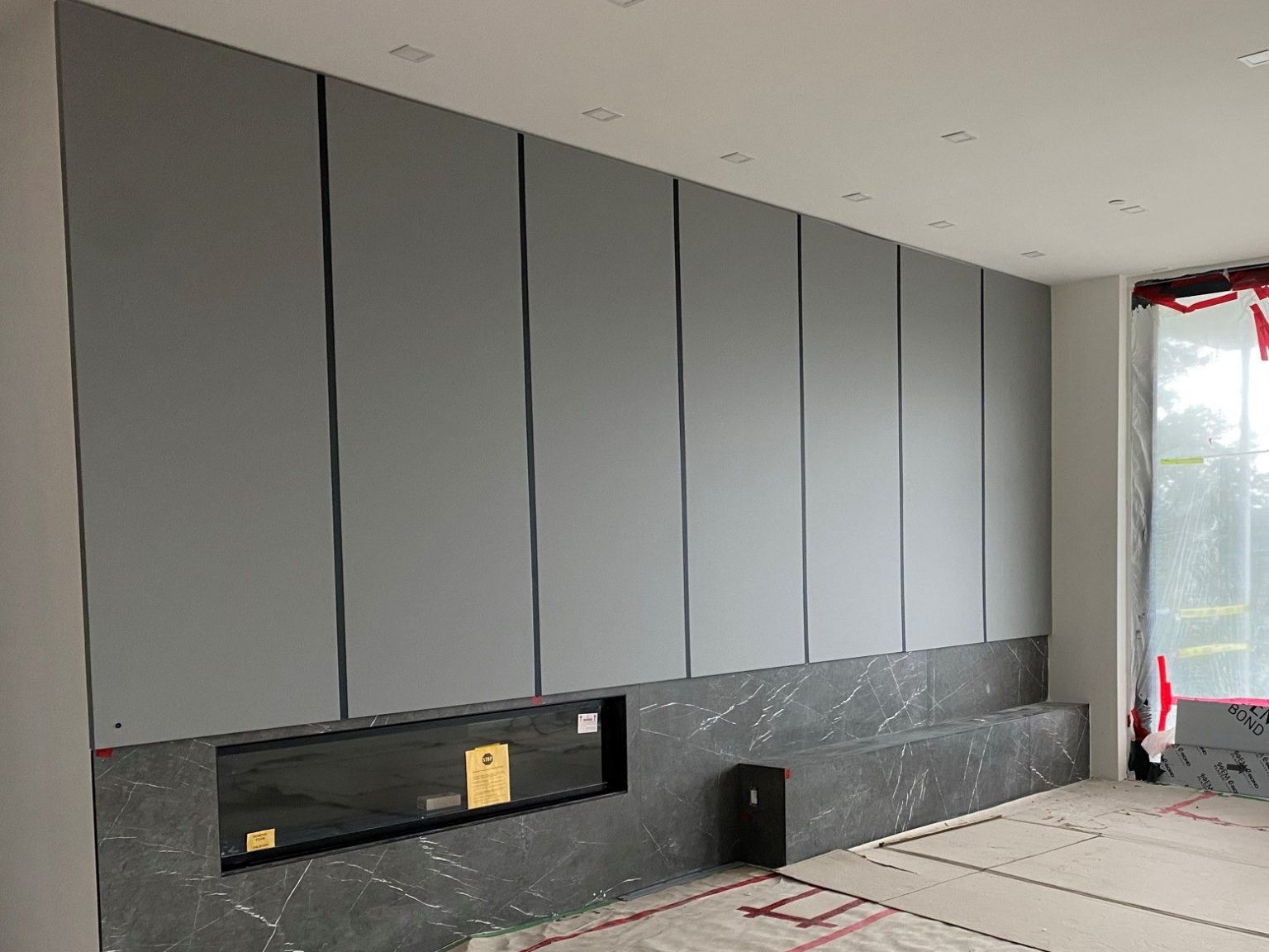Grey refinished panels