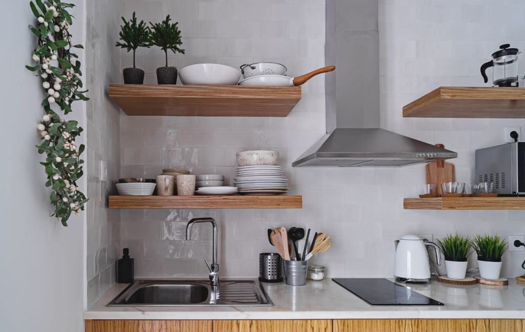 Open shelves