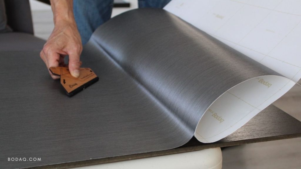 Architectural film imitates different materials - metal, wood, stone, etc.