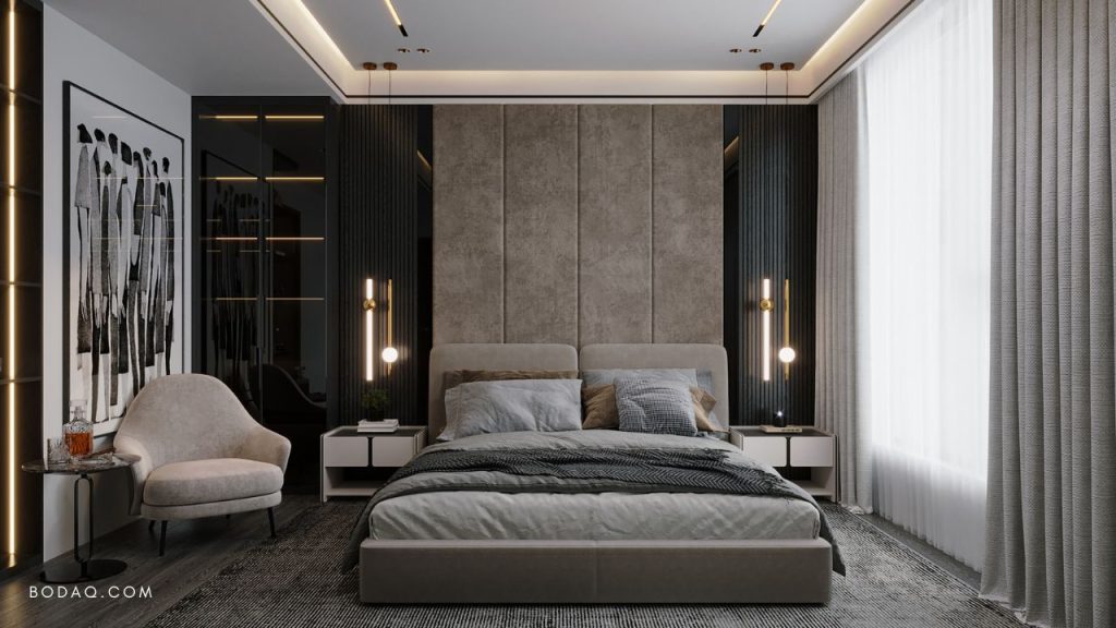 Warm Grey Tones in the Bedroom