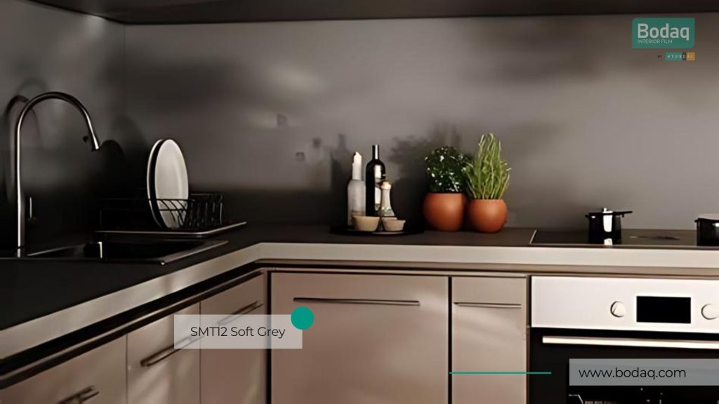 SMT12 Soft Grey Interior Film - Super Matte Collection 7 SMT12: Kitchen cabinets