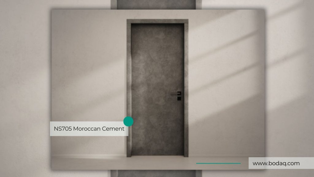 Discontinued - NS705 Moroccan Cement - Stone & Marble Collection 8 Door and Door Frame wrapped with NS705 Moroccan Cement
