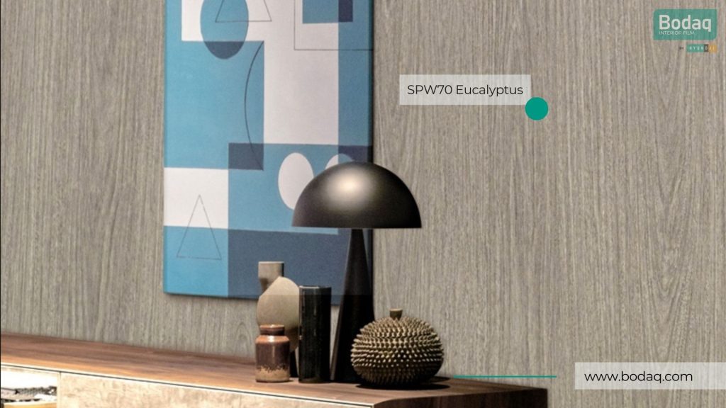 SPW70 Eucalyptus Interior Film - Origin Wood Collection 7 A Wall Wrapped with SPW70 Eucalyptus