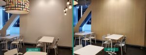 Before and After Wall Caffeteria