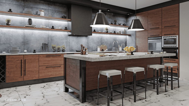 Vinyl Film - Metallic backsplash